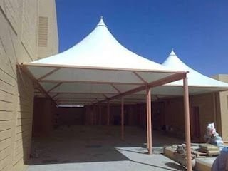 تركيب مظلات مخروطية هرمية الرياض